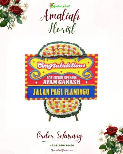 Bunga Papan Congratulation di Landasan Ulin Utara
